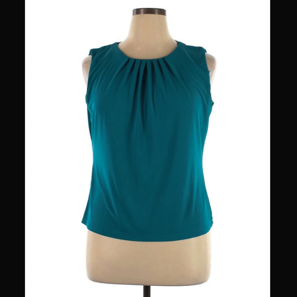 Calvin Klein sleeveless teal shell, size XL